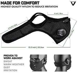 reusable dust mask with activated carbon n99 filters